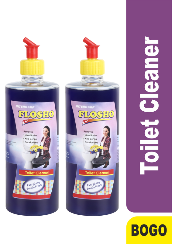 INTERCORP FLOSHO Toilet Cleaner, BOGO, 500 ML + 500 ML FREE