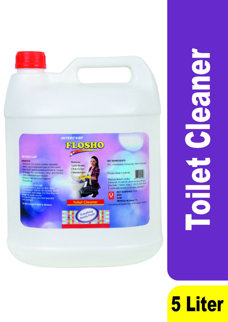 INTERCORP FLOSHO Toilet Cleaner, 5 Liter Jumbo Saver Pack