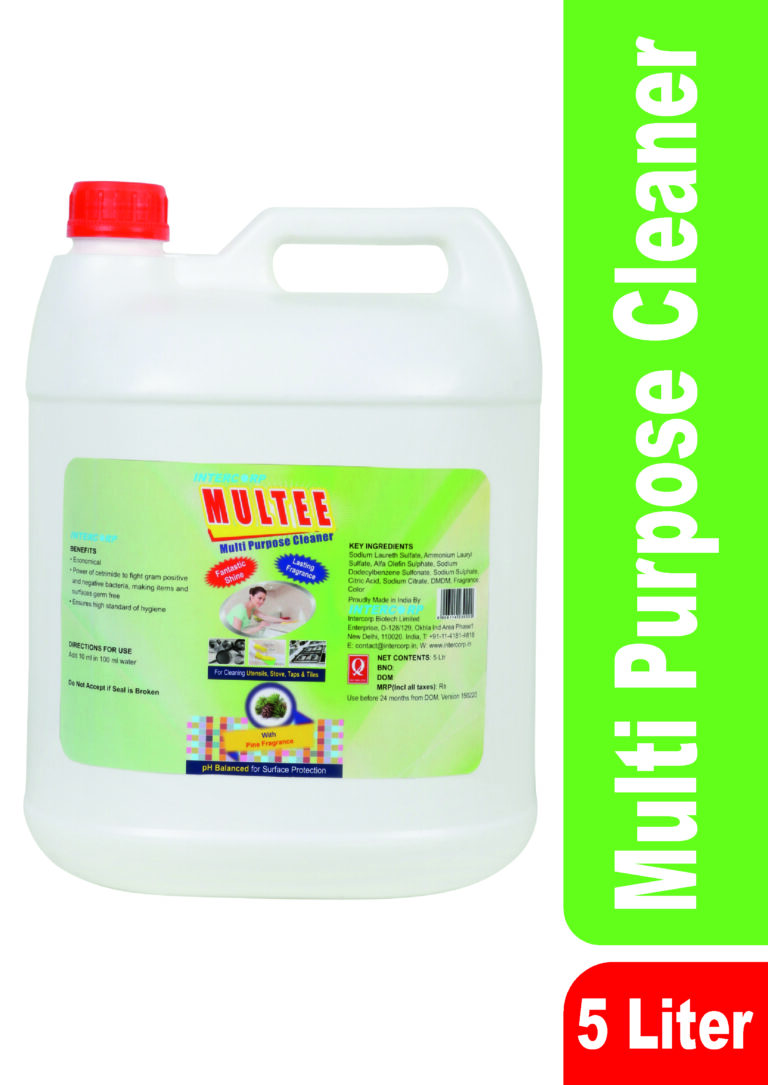 INTERCORP MULTEE Antibacterial Multi Purpose Cleaner, 5 Liter Jumbo Saver Pack