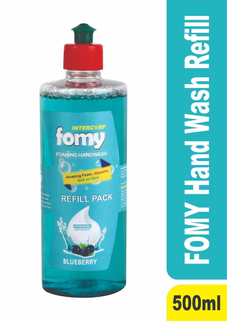 INTERCORP FOMY Antibacterial Soft Refreshing Foaming Hand Wash Refill, 500 ml (Blueberry)