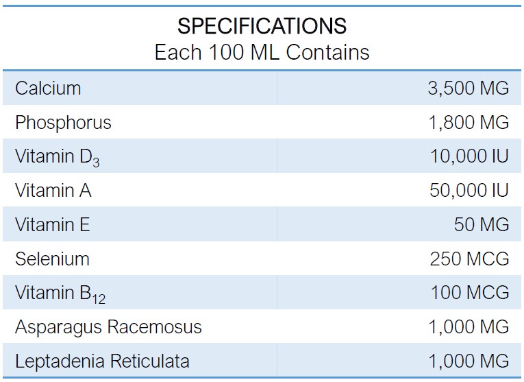 INTERMIX -CALCIVITE-HDS Specifications