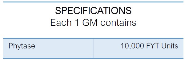 INTERMIX -FYTAZYME 10000 Specifications