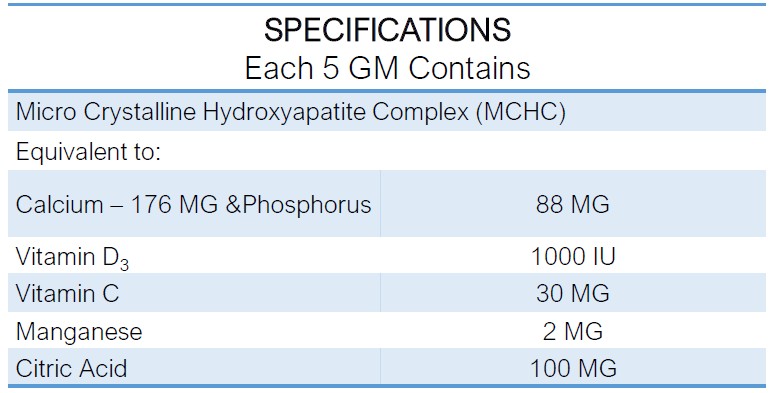 INTERMIX -ORTHOCAP Specifications