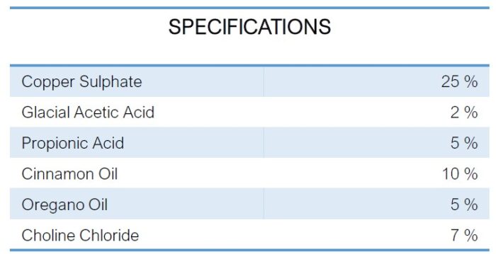 INTERMIX -TOXICORP EC Specifications