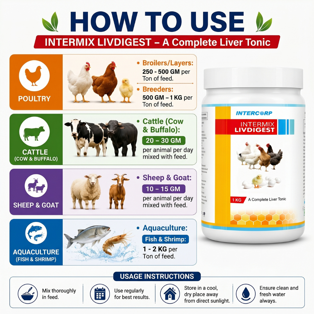 INTERMIX - LIVDIGEST - POWDER - HOW TO USE - SQUARE
