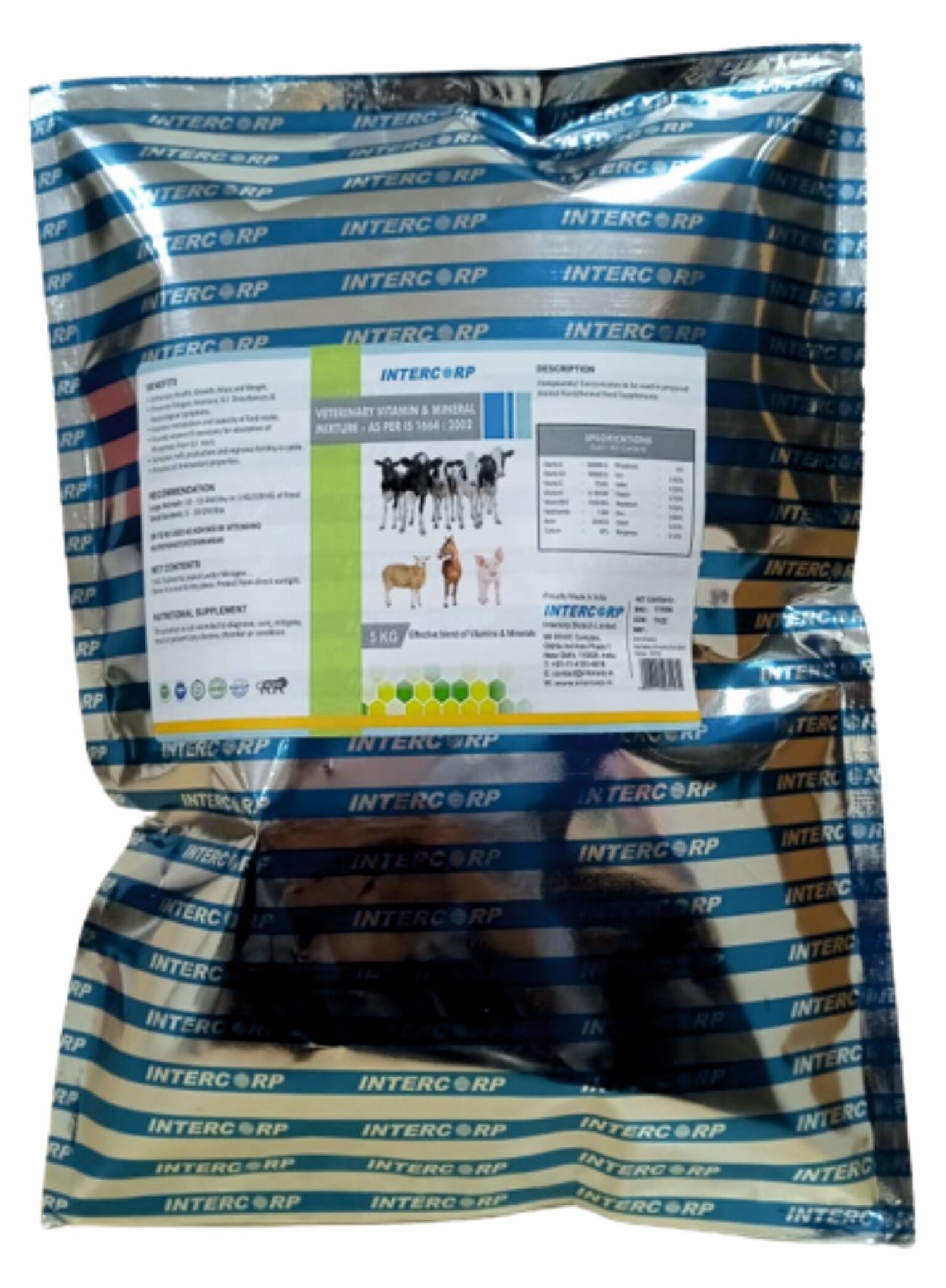 INTERMIX - VETERINARY MINERAL MIXTURE AS PER IS 1664-2002 T2- 5 KG POUCH - POWDER