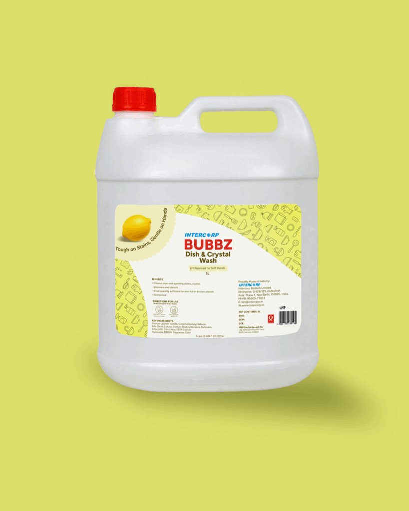 INTERCORP BUBBZ Antibacterial Dish & Crystal Wash Liquid Gel, 5 Liter Jumbo Saver Pack