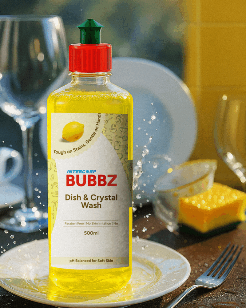 INTERCORP BUBBZ Antibacterial Dish & Crystal Wash Liquid Gel