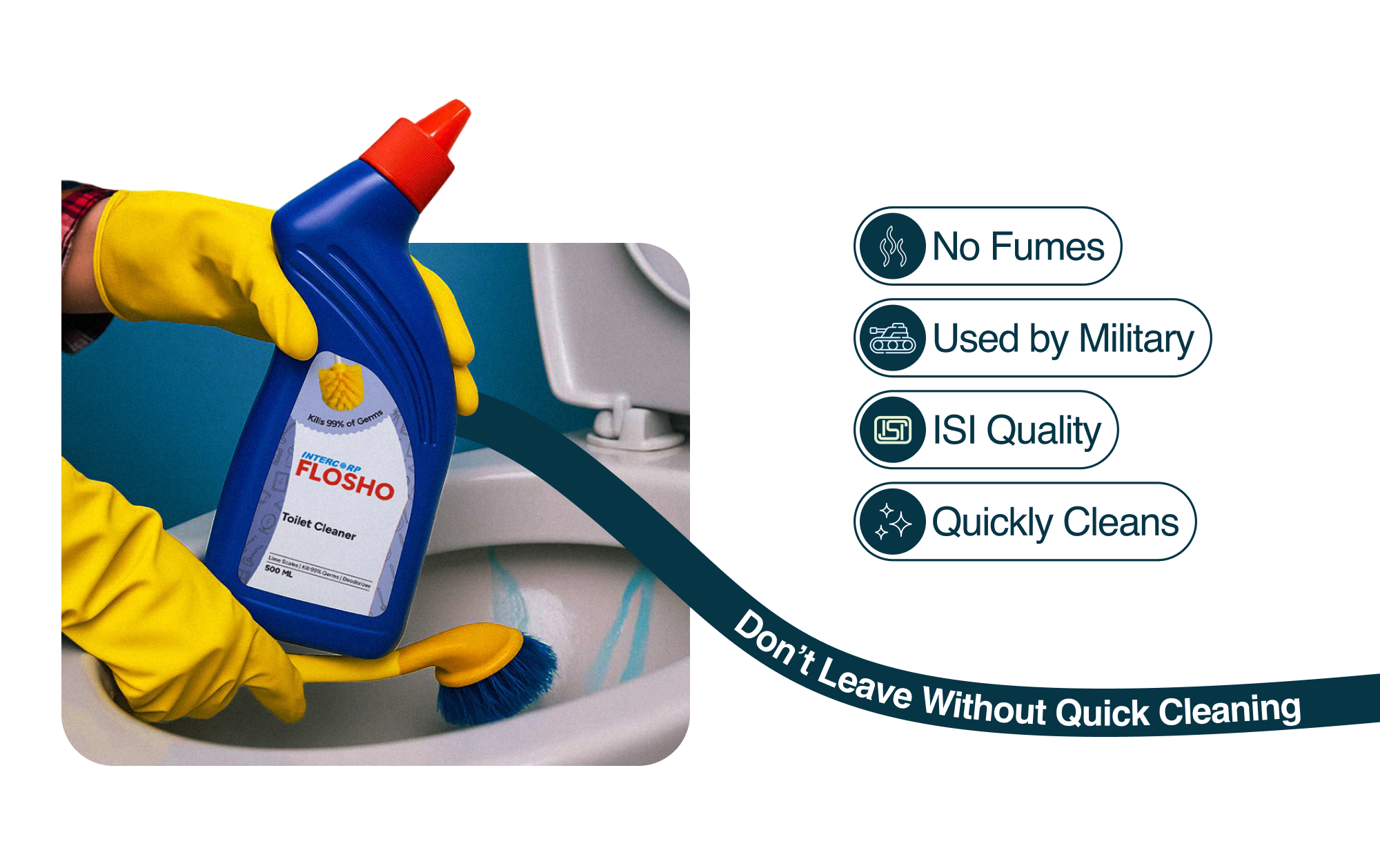 INTERCORP FLOSHO Toilet Cleaner, Poster