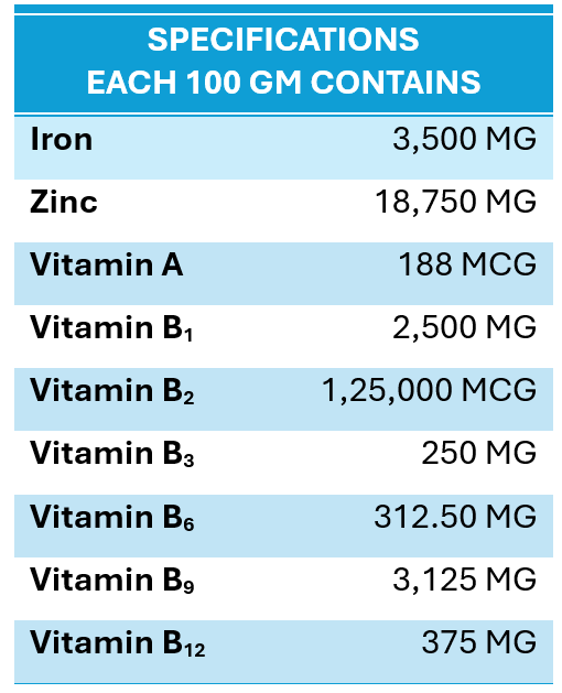 ULTRAMIX - CEREAL 1- Specifications