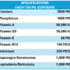 INTERMIX - CALCIVIT - H DS - SPECIFICATION