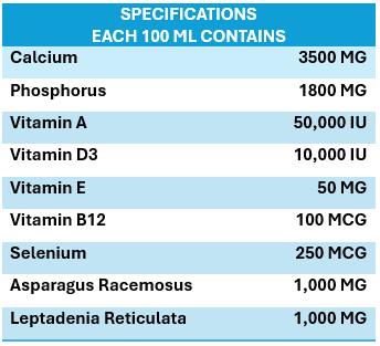 INTERMIX - CALCIVIT - H DS - SPECIFICATION
